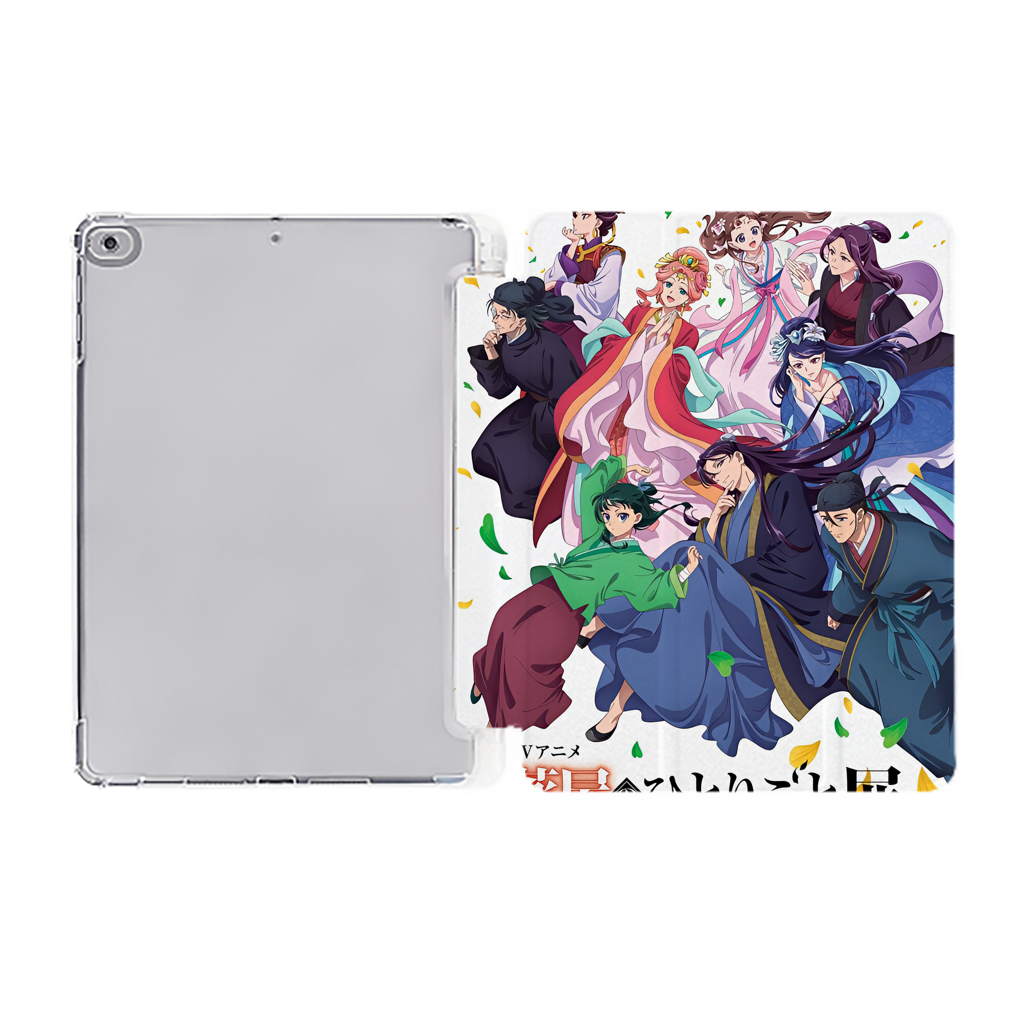 （画像用） 薬屋のひとりごと The Apothecary Diaries IPad ケース ペン収納付き 三つ折りスタンド PUレザー×シリコン 対応機種9.5/10.5/10.9インチ
